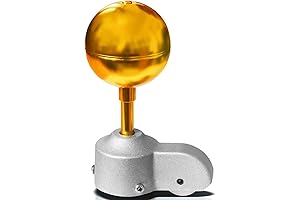 Anley Authentic Flag Pulley with Gold Ball Topper & Sliver Cast Aluminum Body