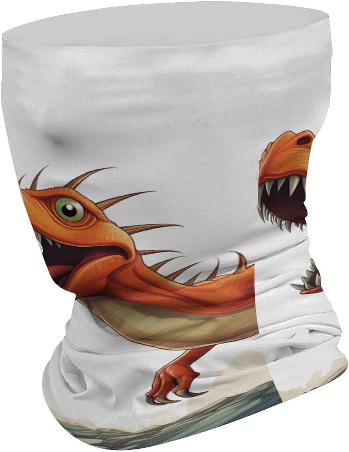 Upf 50+ Fishing Neck Gaiter Breathable Balaclava Half Face Mask Quick Dry Neckscarf Ski Mask Windproof Pterodactyl Dinosaur Face Covering for Sun Protection Outdoor