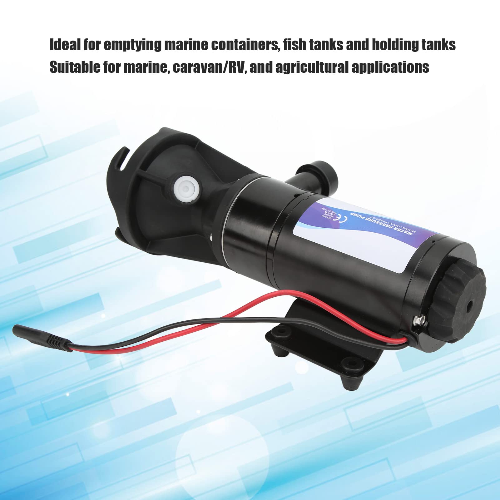 Pompa del Maceratore per Akozon 12V Portatile Processore di Rifiuti D'acqua Pompa Maceratrice Per il Idraulico per per Barche Marine