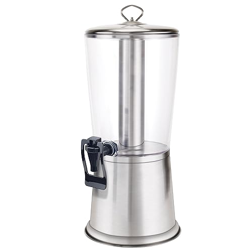 Winco Dispensador de bebidas de 2 galones con soporte y núcleo de hielo