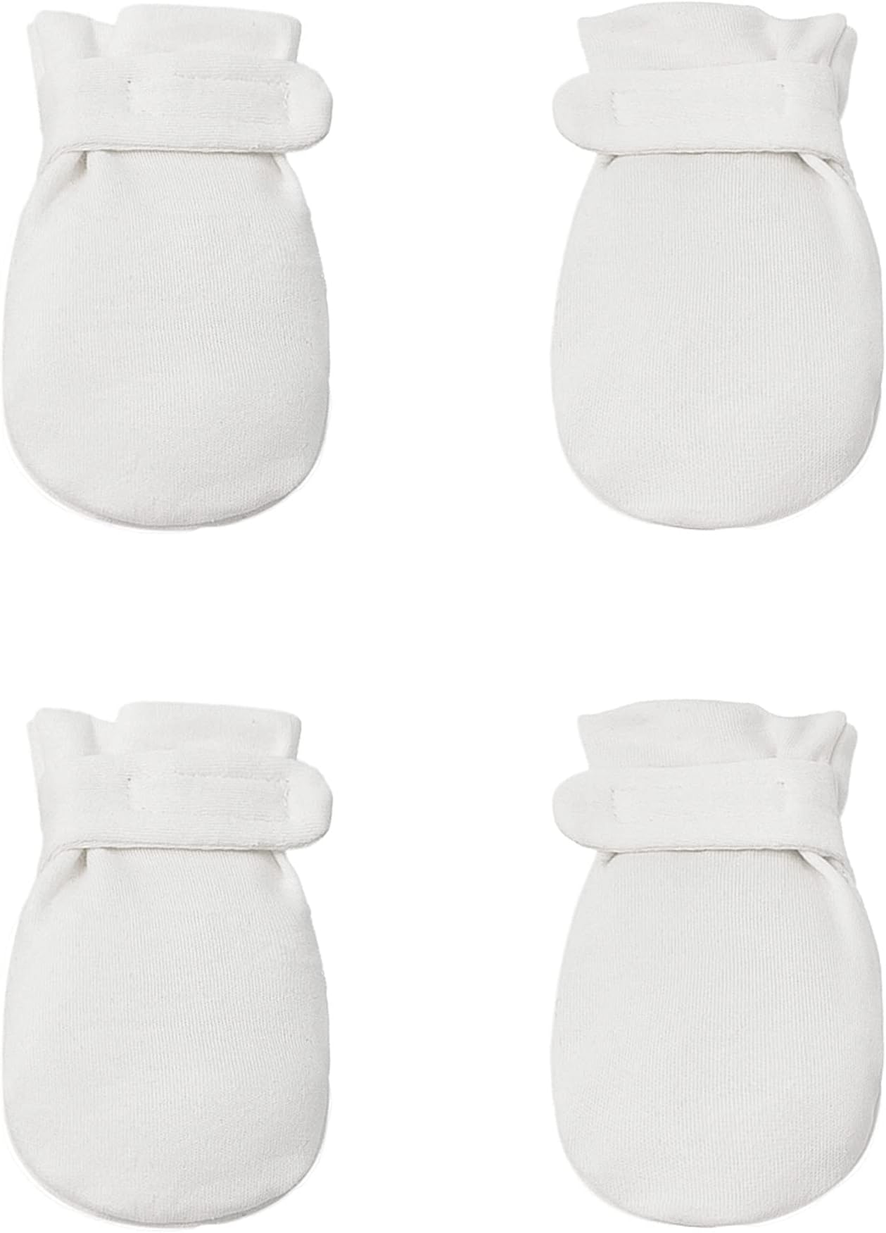 Newborn Baby No Scratch Mittens Stay On, 100% Cotton Breathable, Adjustable Infant Gloves for Baby Boys Girls Mittens