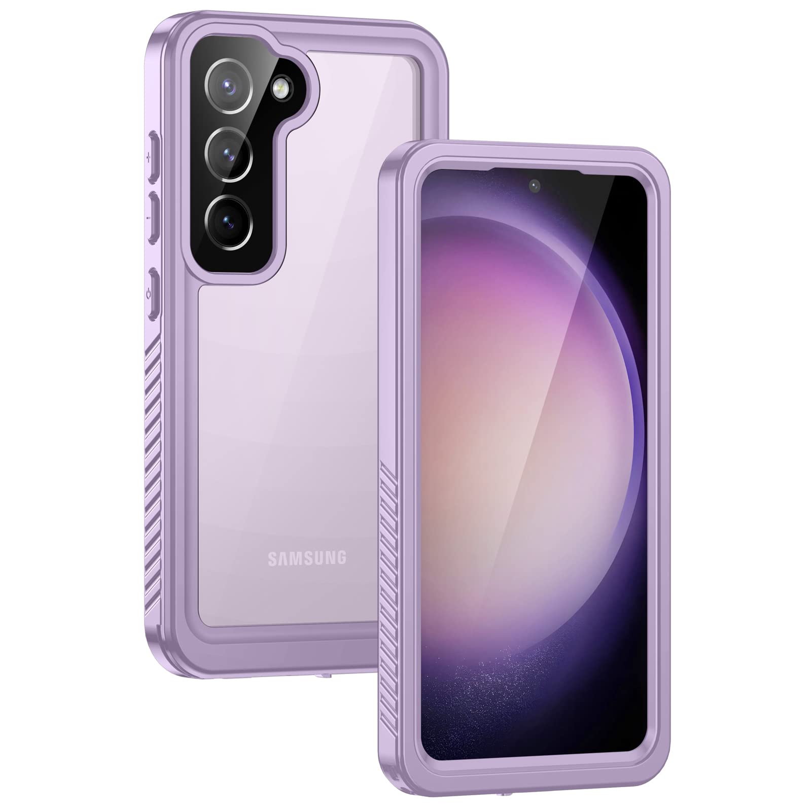 Lanhiem for Samsung Galaxy S23 Case (Not for S23 Plus), IP68 Waterproof Dustproof Case with Built-in Screen Protector, Heavy Duty Full Body Protective