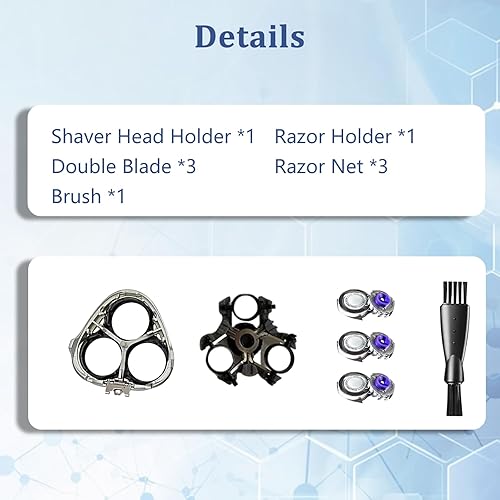 Miniatura 4 de PT Cabezales de repuesto para afeitadoras Philips Norelco Aquatec, cuchillas de afeitar para PT720 PT725 PT730 PT735 PT860 PT870. Cabezales, cabeza