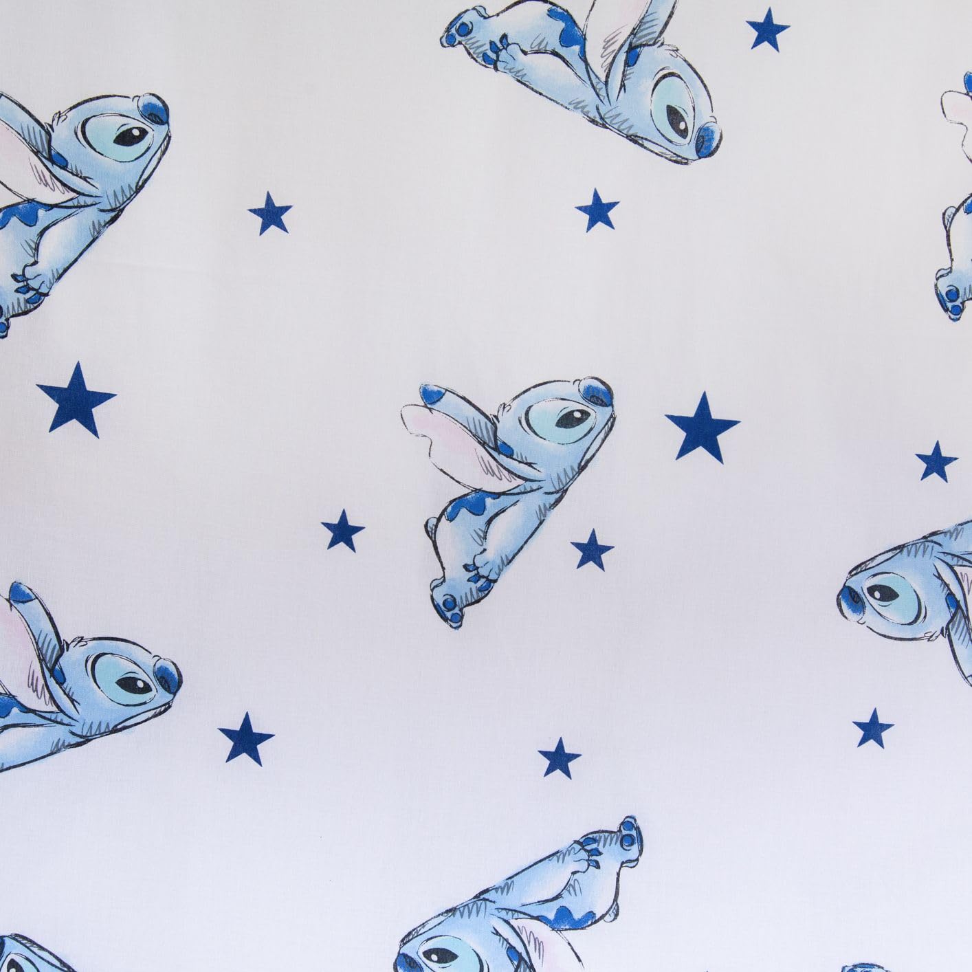 Stitch Buddies Pościel 140x200 + Poszewka 100% Bawełna Pokój Dziewczynki | Odwracalna pościel jednoosobowa | Bawełna naturalna oddychająca Oeko-Tex | Lilo & Stitch | Nastolatki | Do prania w pralce