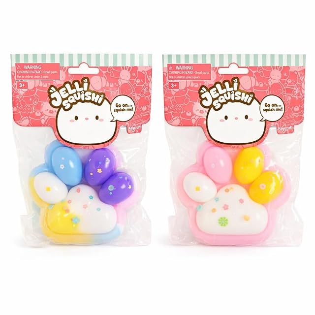 Elli Squishi Pack de 2 Squishies Pata Gigante - Juguete Sensorial Antiestrés para Niños