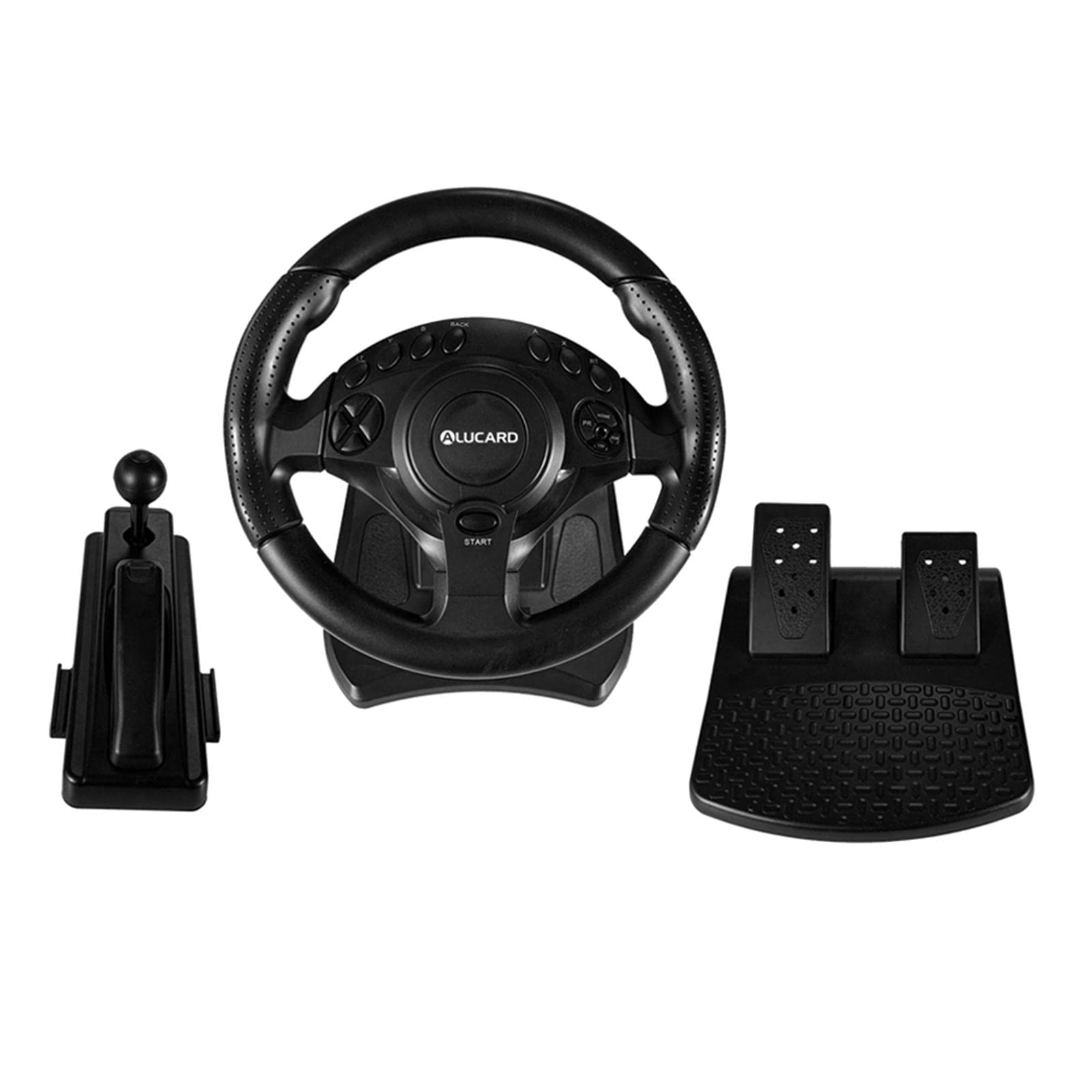 Pedale per Volante da Gioco con Vibrazione USB per Auto da Corsa / PS3 PC Nero