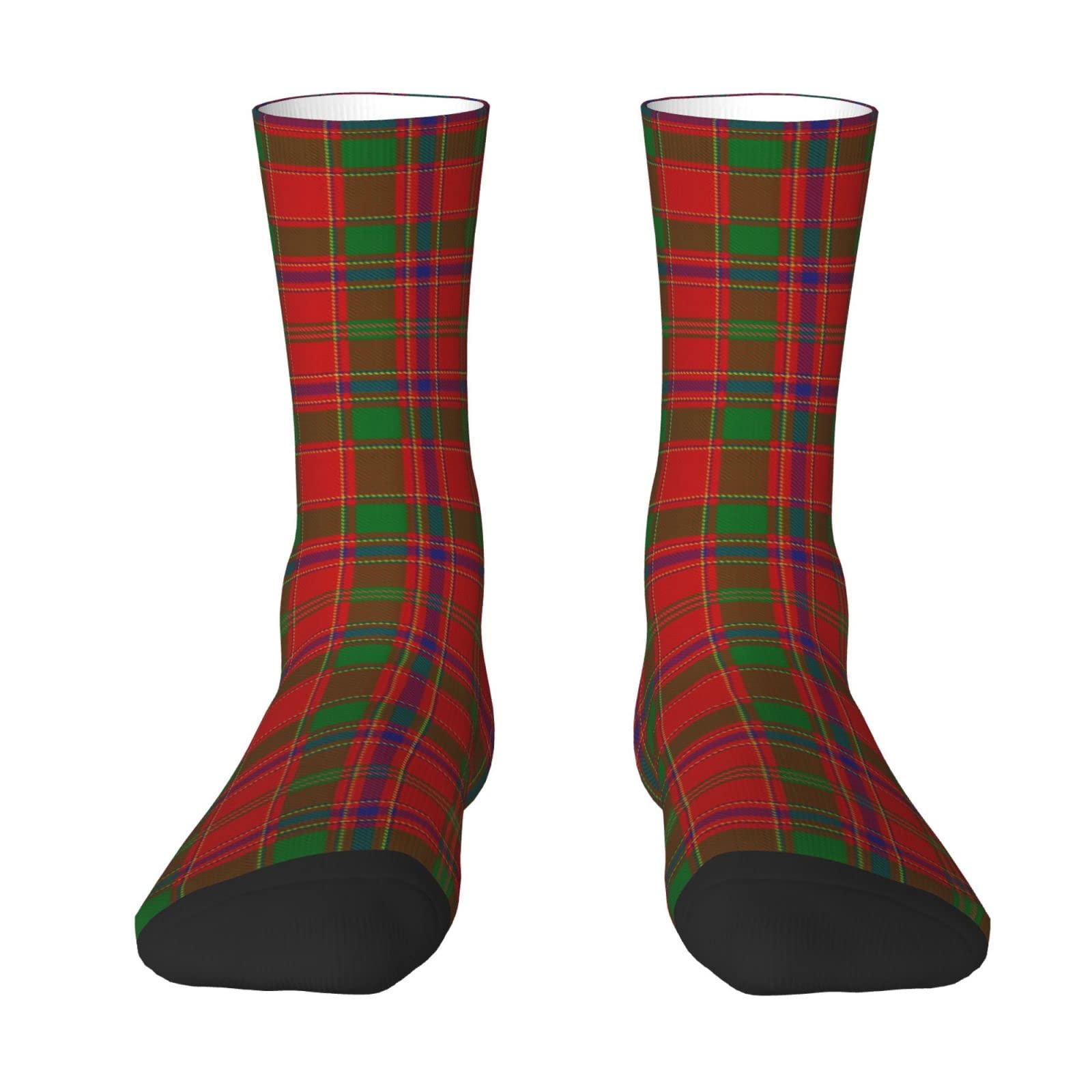 Oudrspo Scottish Clan Munro Tartan Plaid Men & Women Crew Socks,Tartan Plaid Novelty Fashion Casual Crew Tube Sock Athletic Sports Dress Socks