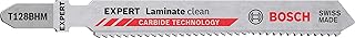Bosch Accessories Professional 3x Lames de scie sauteuse Expert ‘Laminate Clean’ T 128 BHM (pour Vinyle stratifié solide, PVC, HPL, Longueur 92 mm, Accessoire Scie sauteuse)