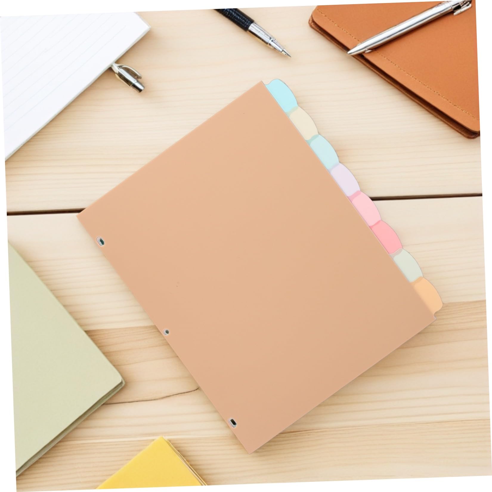 48 Pezzi Divisori Colorati per Quaderno ad Anelli Separatori per Design Resistente e Formato Standard per Ufficio e Scuola