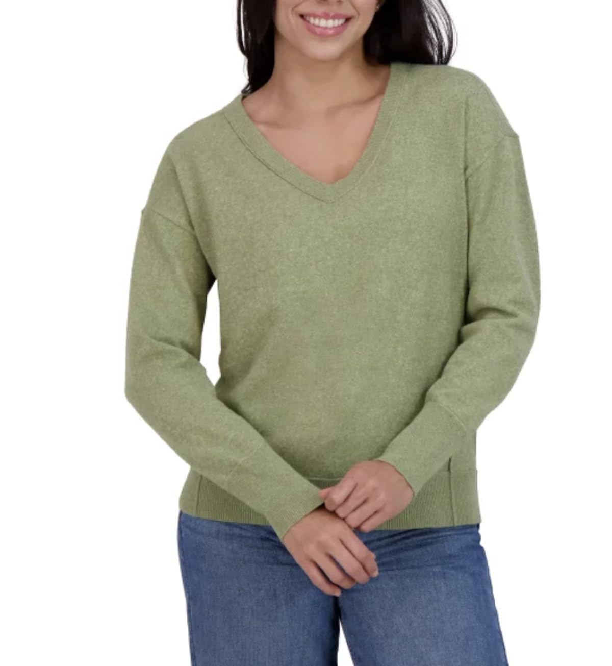 Lucky Brand Womens Soft Long Sleeve V-Neck Sweater