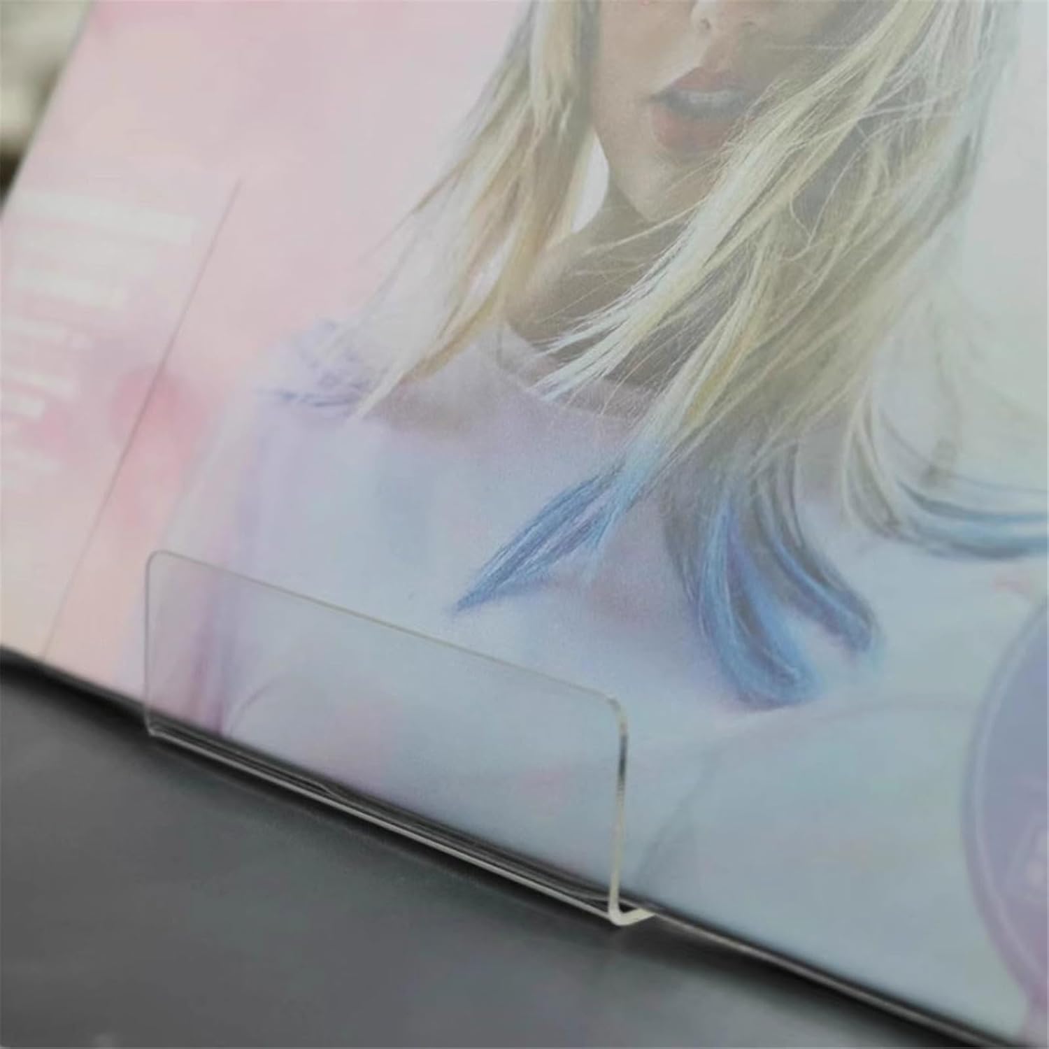 CD Storage Rack Table Vinyl Record Display Shelf Transparent Acrylic CD Album Standing Rack