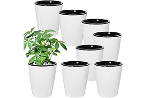 OJYUDD 4 Pack 4 Inch Self Watering Planters with Inner Pot
