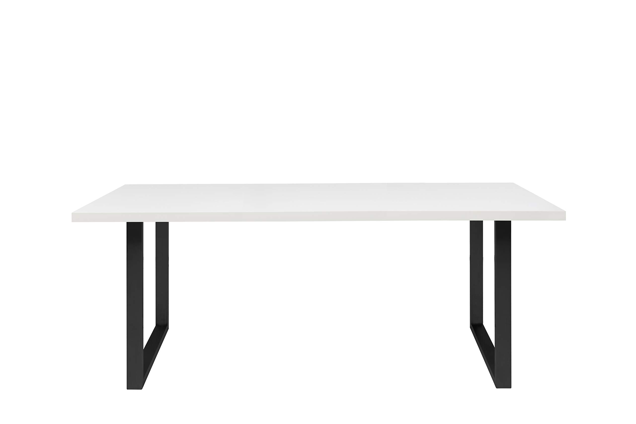 FORTE Tischsystem: Tischplatte aus Holzwerkstoff in Weiß Matt, 180 x 3,8 x 90 cm