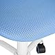 FurnitureR Empfangsstühle für Büro, kleine Empfangsstühle, höhenverstellbar, Räder 360° wählbar, ergonomische Rückenlehne, Sitz aus atmungsaktivem Stoff, blau