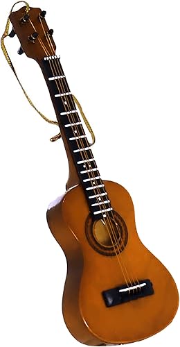 Miniatura 2 de Broadway Gift Ukelele Music Instrument Réplica Adorno de Navidad, Marrón, Tamaño 5 pulgadas