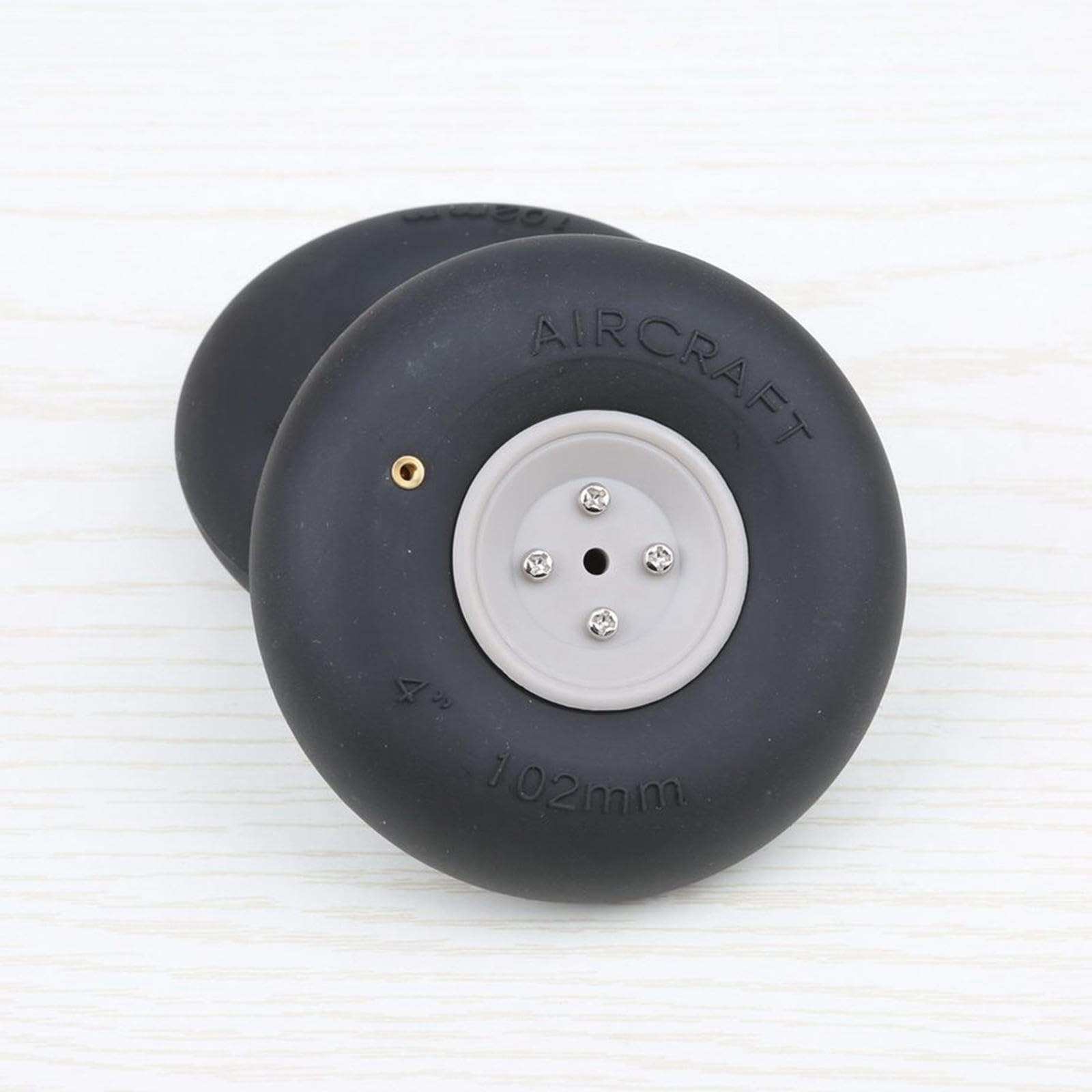 Roues Gonflables En Caoutchouc pour Avions RC, Pneus de Rechange pour Modèles Réduits D'avions à Aile Fixe, Moyeu Stable, Installation Facile, 5.5 Pouces