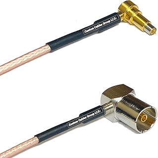 6 feet RG316 MS-156 Male Angle to DVB Pal Female Angle RF Pigtail Coaxial Cable