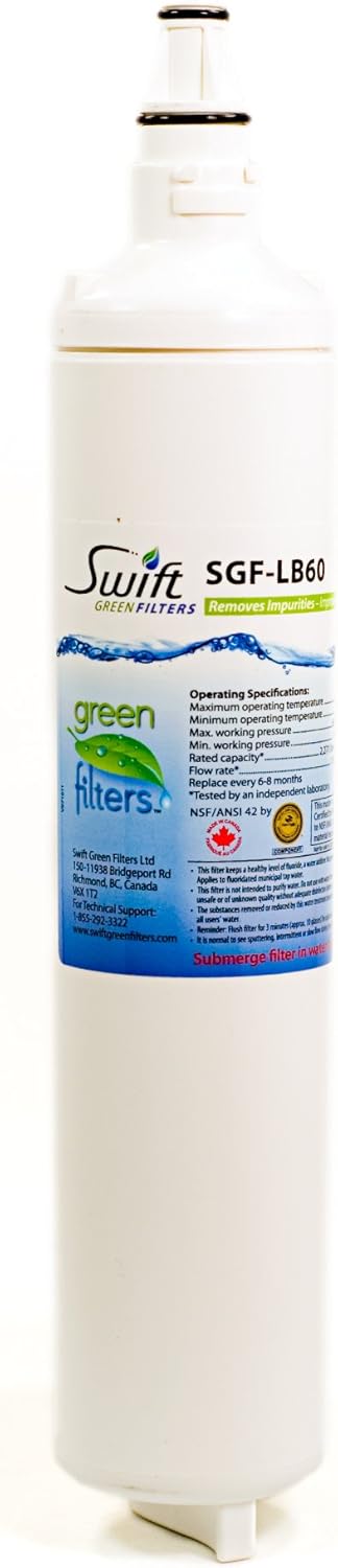 Swift Green Filters SGF-LB60 (2 Pack) 5231JA2006B, LT 600P, 5231JA2005A, Sears/Kenmore: 9990, 469990 LG Replacement Water Filter