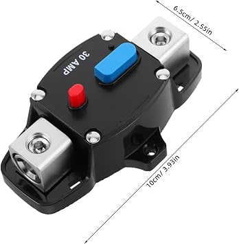 30a Resettable Circuit Breaker Amp Inline Fuse Block Holders Inverter for Automotive Rv Boat Power Circuit Protection Switch