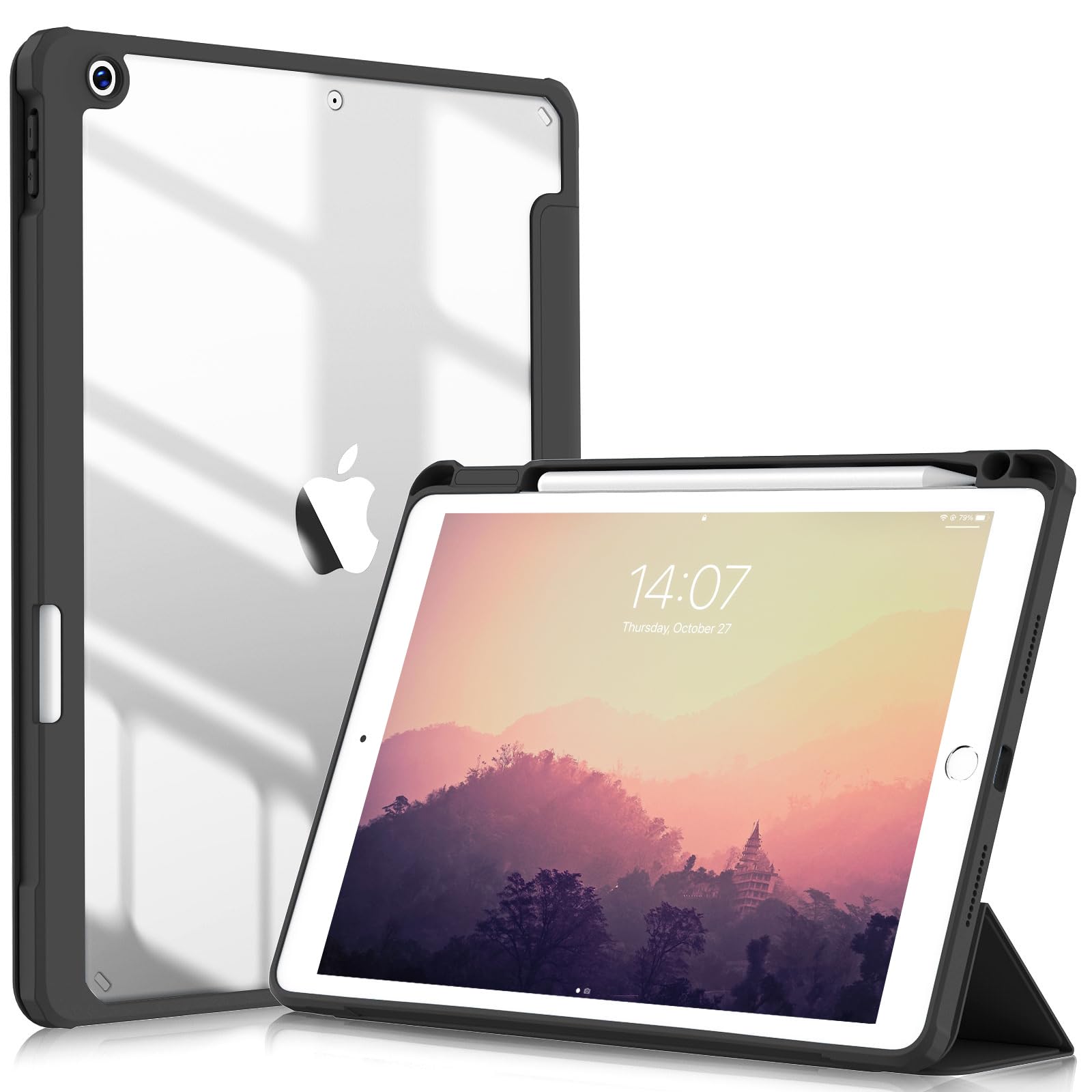 IPad 9th/8th/7th Generation Case 2021/2020/2019 IPad 10.2 Inch Case With Pencil Holder Also Fit IPad Air 3th Gen 2019/iPad Pro 10.5 Inch 2017 Soft TPU Back Smart Cover Auto Wake/Sleep - View #7