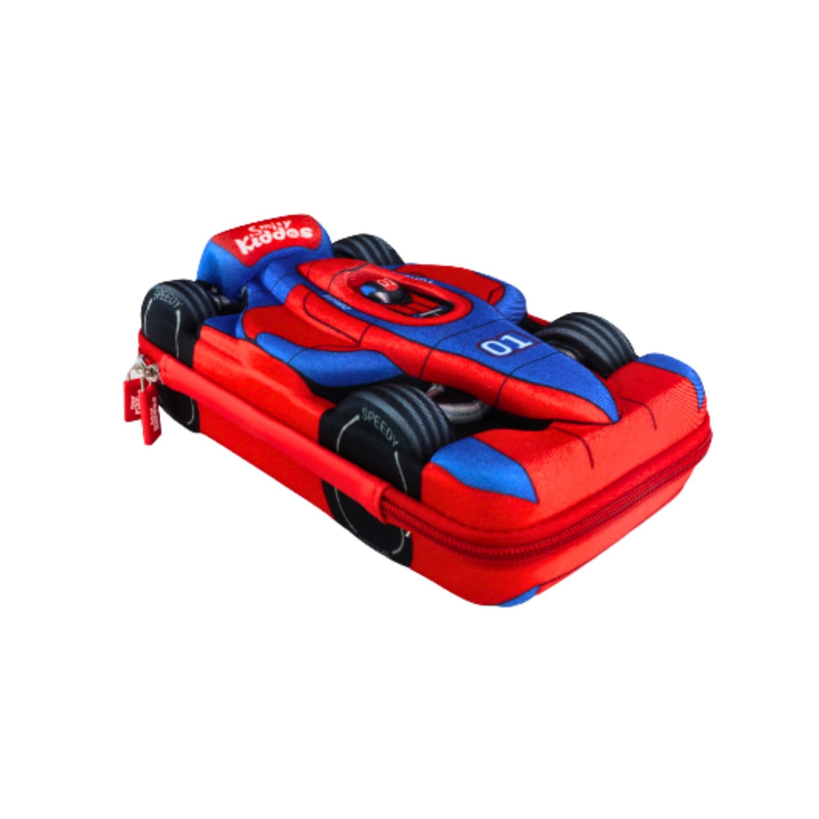 Smily Kiddos Polyester Sports Car Eva Pencil Case (Red & Blue)