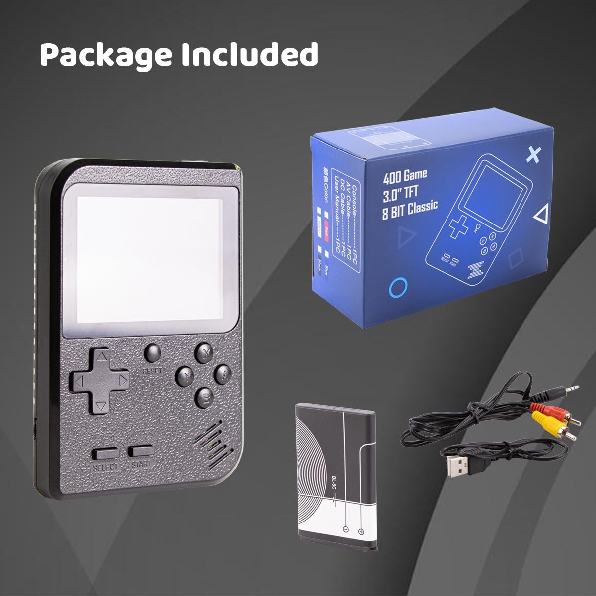 Amazon | ミニハンドヘルドレトロゲームコンソール 子供用 大人用 400