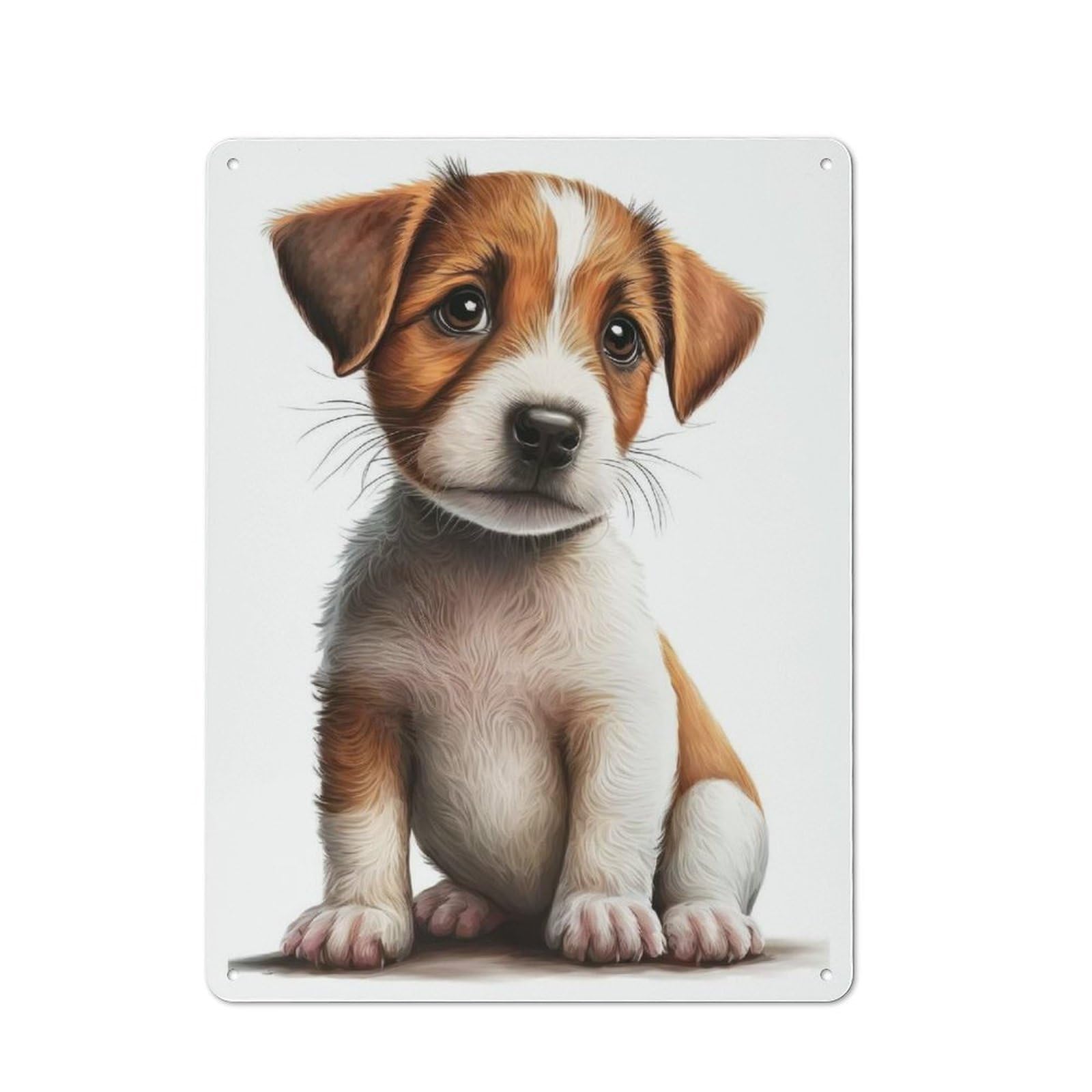 Jack Russell Terrier 02 Nostalgic Metal Wall Decor 40x30cm, Vintage Tin Sign for Living Room, Hallway, Kitchen Or Cafe