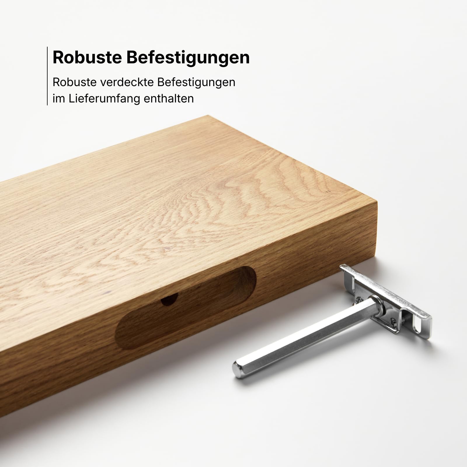 BestLoft Wandregal Wandboard Schweberegal Eiche ohne Baumkante Naturkante Regal Schweberegal Holzregal Bücherregal Wand Wandregal Holz kleines Regal Küchenregal Wand Shelf (80cm)