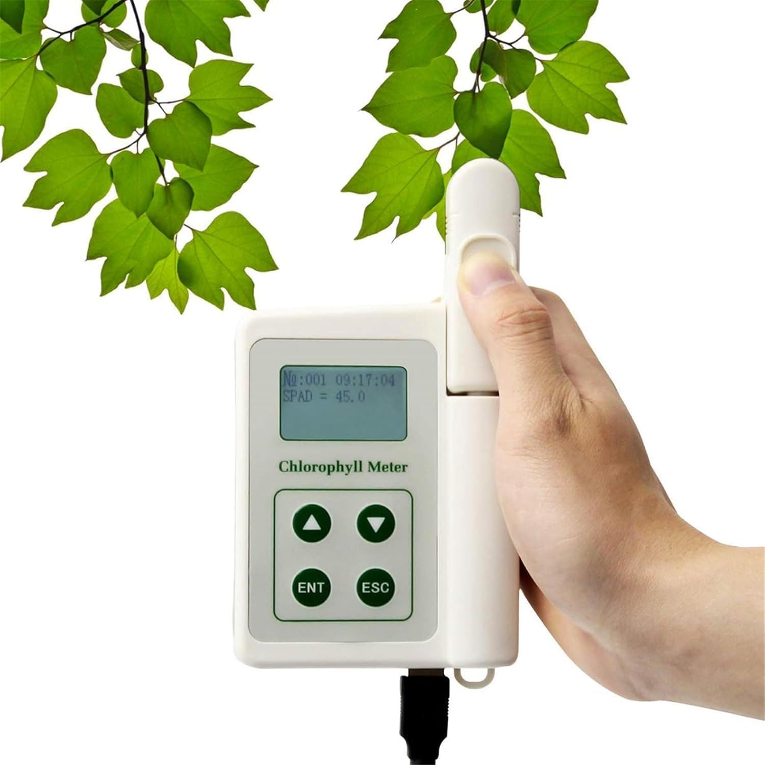 Compteur De Chlorophylle Portable Chlorophylle 0.0-99.9 Spad Compteur De Chlorophylle pour L’essai De La Chlorophylle De L’Usine Détecteur De Chlorophylle Portable pour L’Analyse De La Chlo
