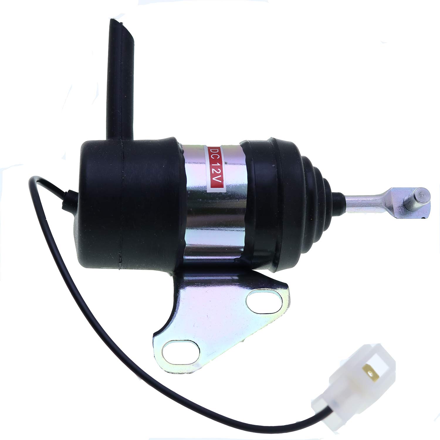 Solarhome Solenoide de apagado de combustible 16851-60010 para cortacésped Kubota B7410D BX1500D BX1800D BX1830D BX2230D ZD18 ZD21 ZD221 ZD323 D722 Motor 12V
