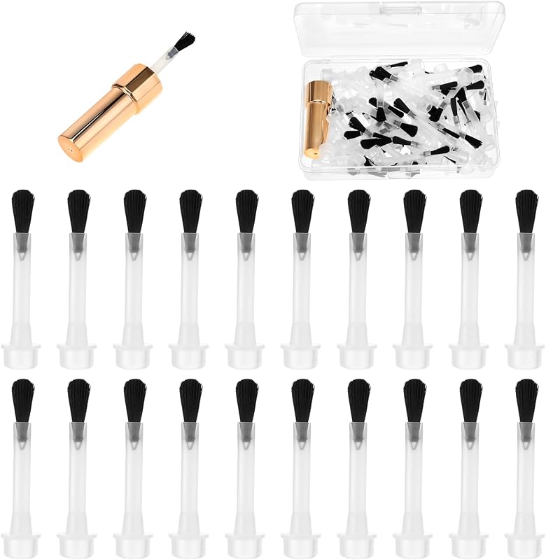 Thinp 66 Pcs Replacement Nail Polish Brush Kit Nail Polish Brush with Handle Disposable Nails Polishs Brushes for Nails Art