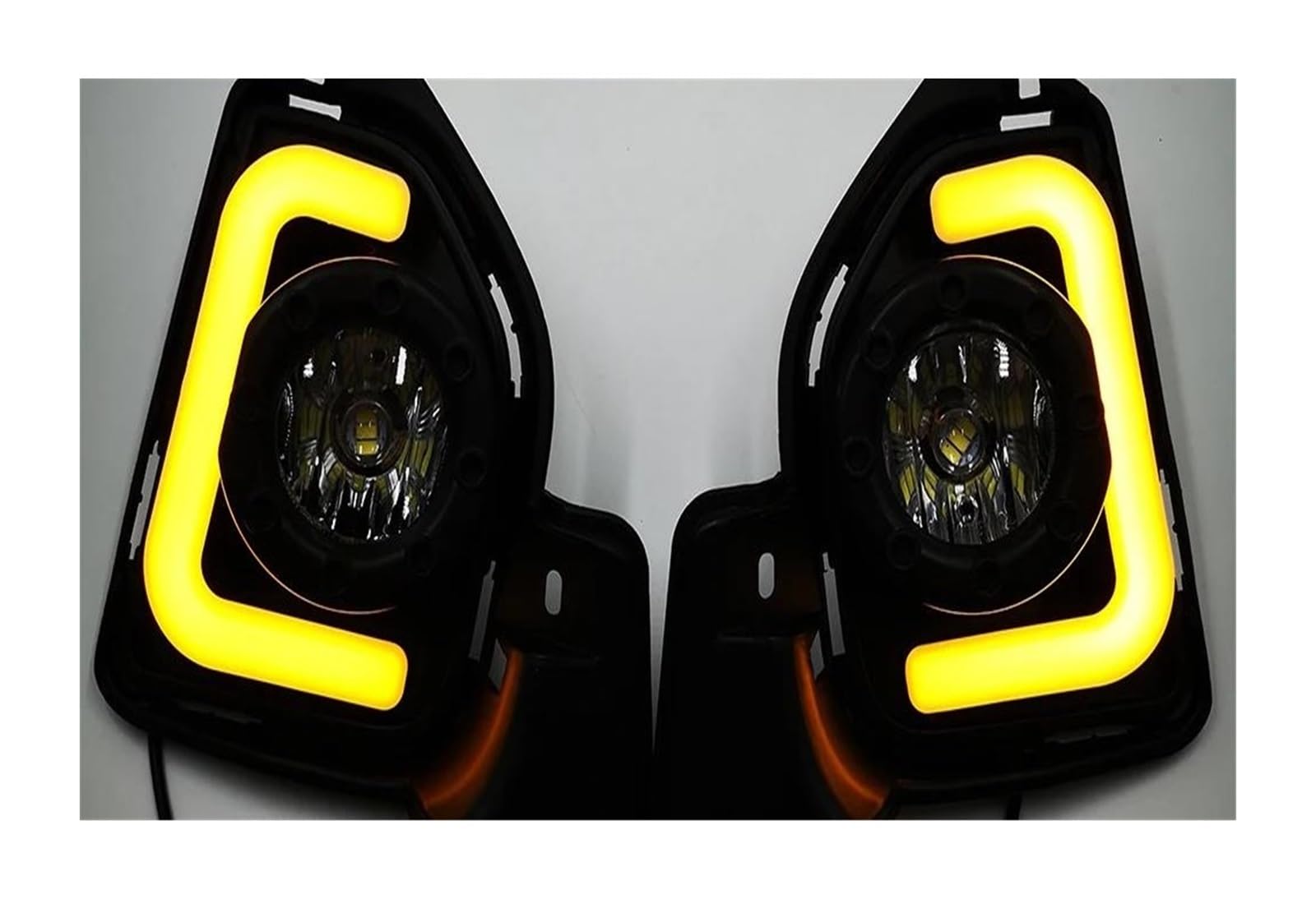 Luz Señal Giro Intermitentes Luz Circulación Diurna para Toyota para Hiace 2014 2015 2016 2017 2018 LED DRL Coche con Señal Giro Amarilla Cubierta Luz Antiniebla Impermeable