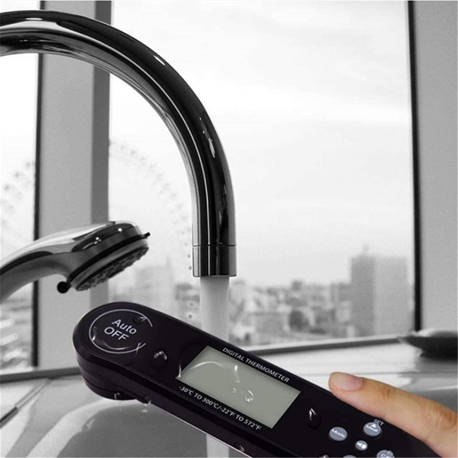 Termómetro digital for carne de lectura instantánea - Termómetro impermeable for cocinar alimentos con pantalla LCD retroiluminada - La mejor sonda de termómetro de carne eléctrica súper rápida for as