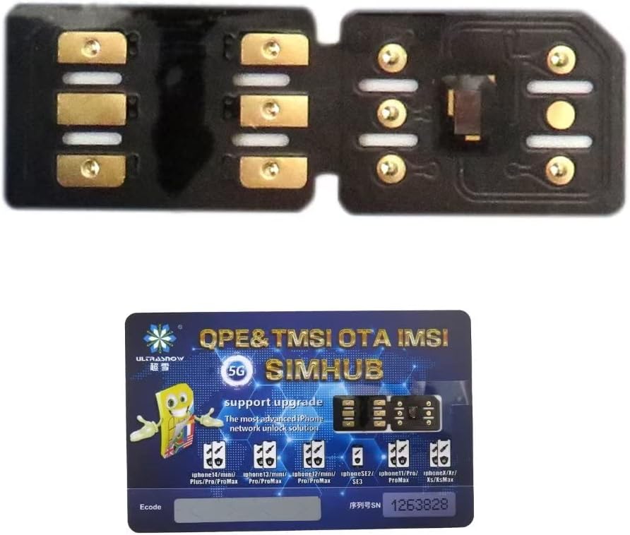 1x Heicard Turbo Unlock SIM Card Unlock Card RSIM Chip Service Replacement for iPhone 14/13/12/11 XS Max XR Nano-SIM Built-in ICCID, IMSI and TMSI