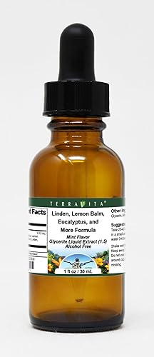 TerraVita Expectorant Formula Extracto líquido de glicerita (15) - sabor a menta (1 oz, ZIN 523530)