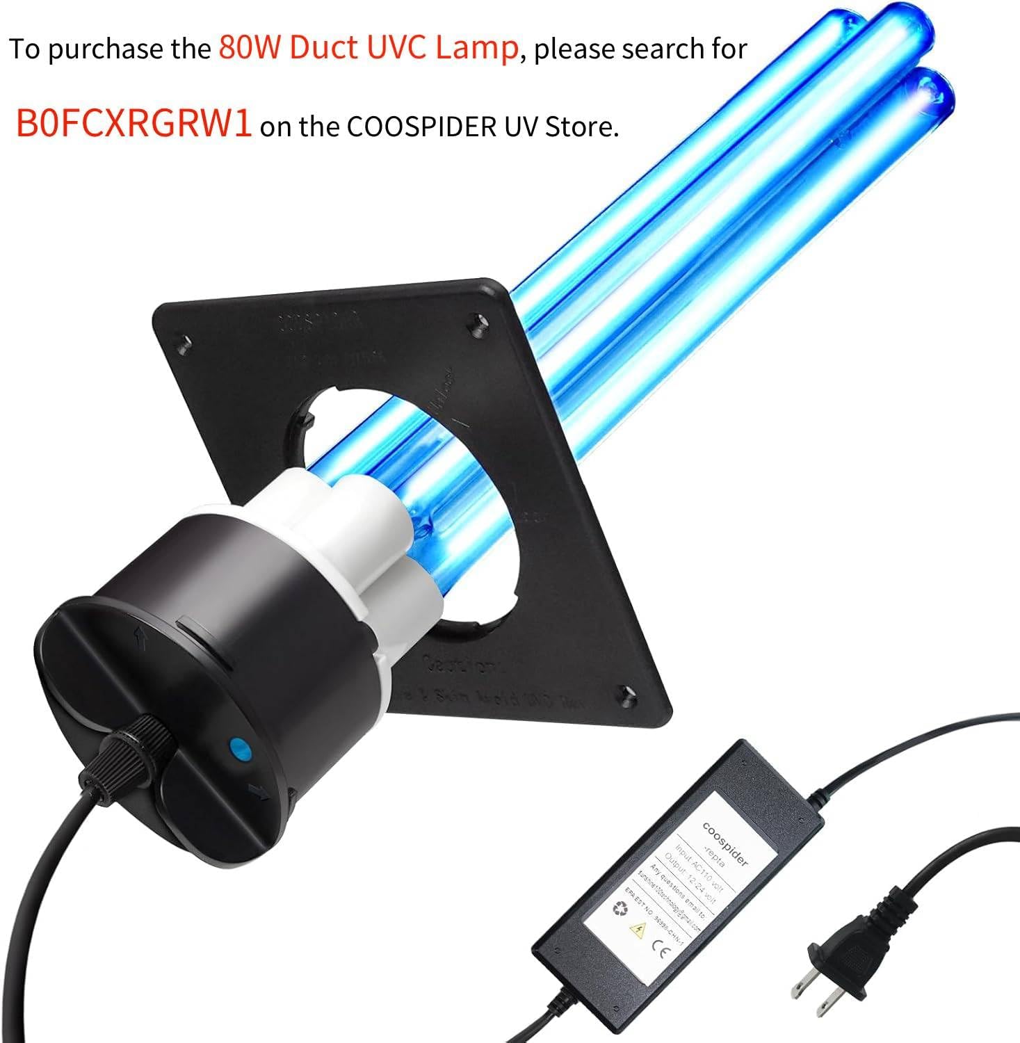 COOSPIDER UV Light for HVAC Systems -80W Bulb