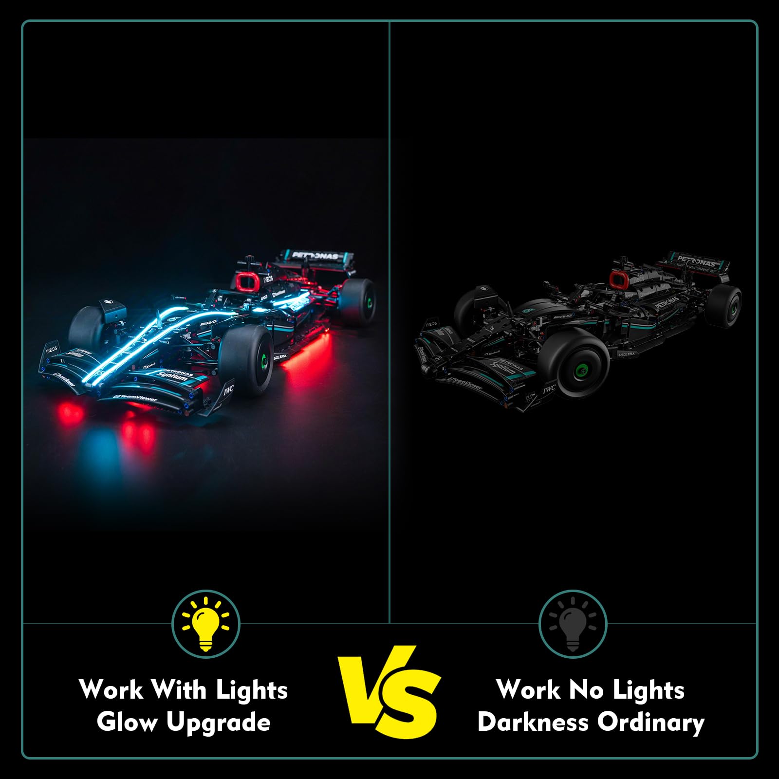 Light Kit for Lego Mercedes-AMG F1, Lighting Set for Lego 42171 Technic Mercedes-AMG F1 W14 E Performance Race Car - Image 3