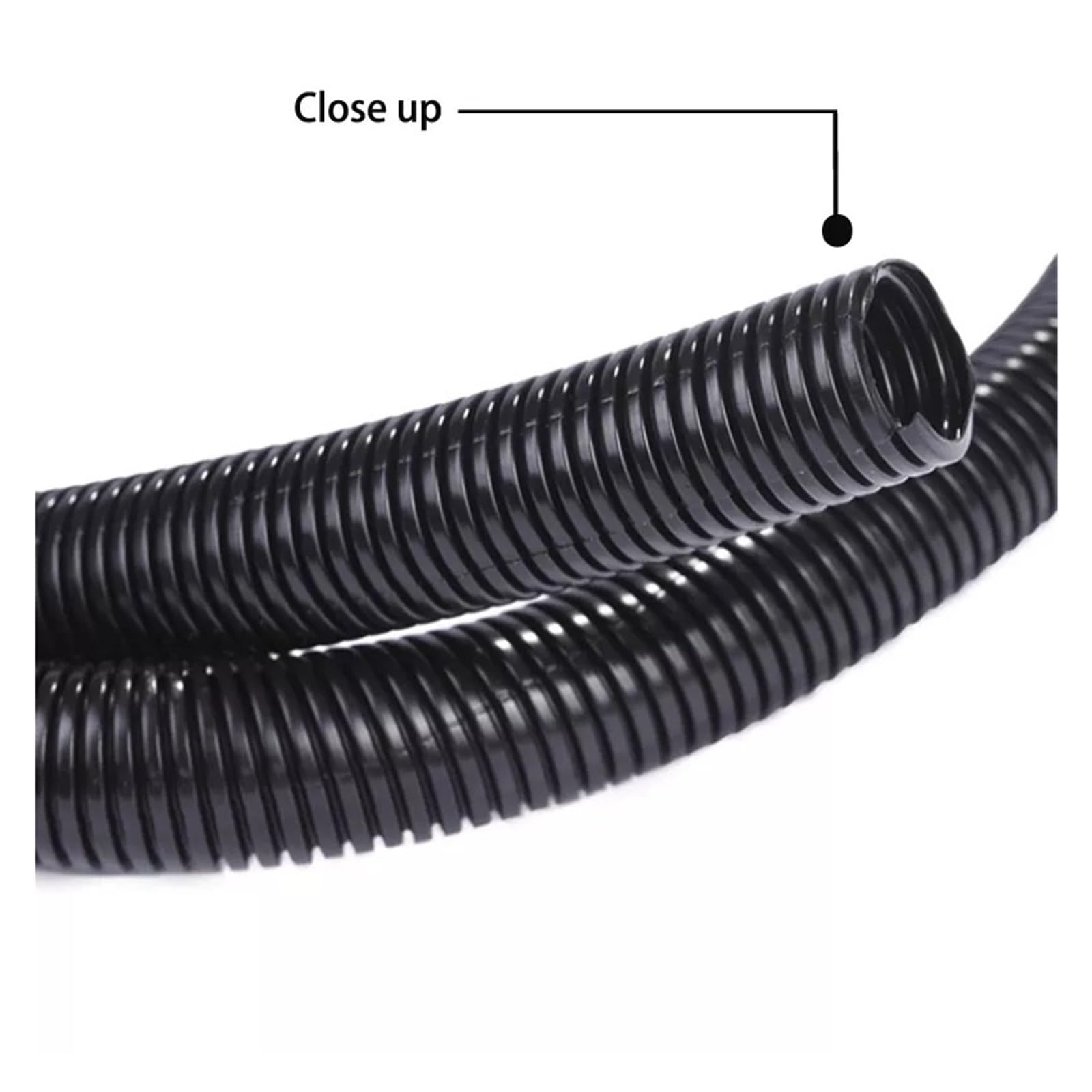 Tubo corrugado, Conducto de cable corrugado dividido negro varios tamaños(Close,16X13MM-3METER)
