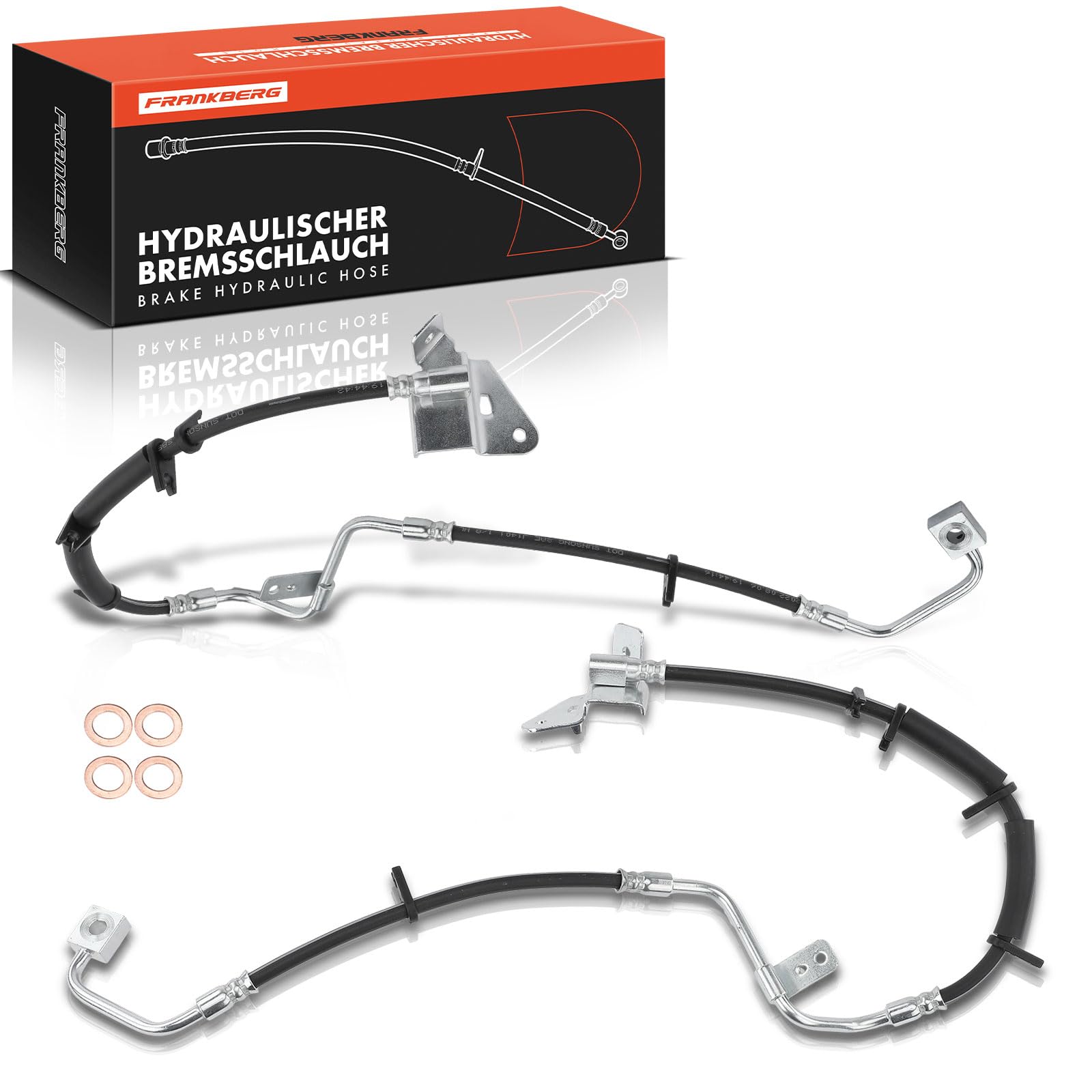 Frankberg 2 mangueras de freno delanteras izquierda y derecha 52080405AA | Compatible con: Grand Cherokee II WG WJ