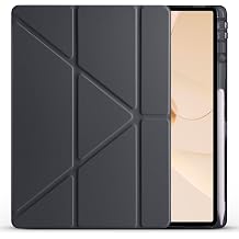 Fogy Lenovo Idea Tab Pro 12,7 in  2025 TB-373FU/ TB-375FC ile Uyumlu K l f  gen Tri Folding Kalem B lmeli Standl  K l f  Siyah