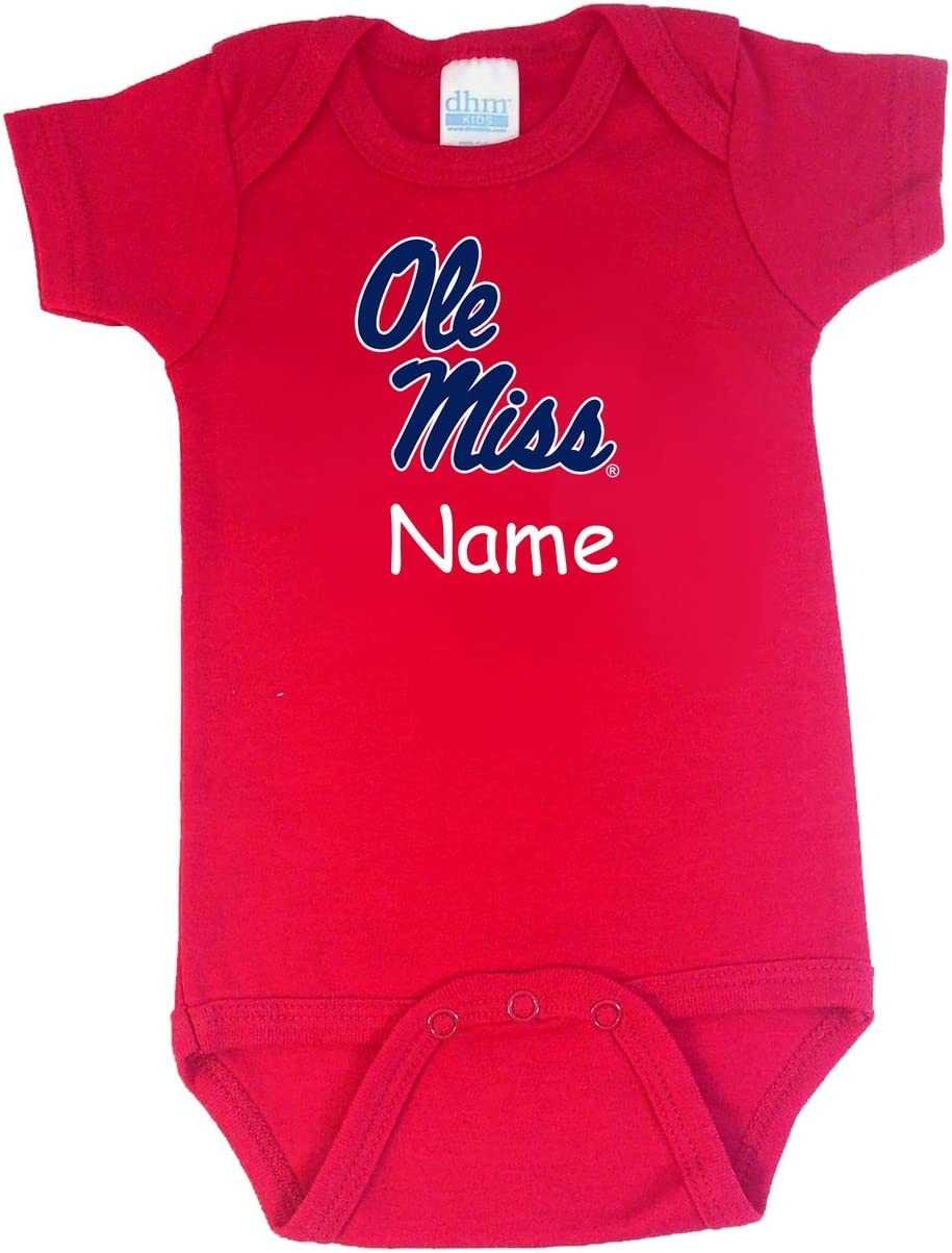 Future Tailgater Mississippi Ole Miss Rebels Personalized Color Baby Onesie (3-6 months)