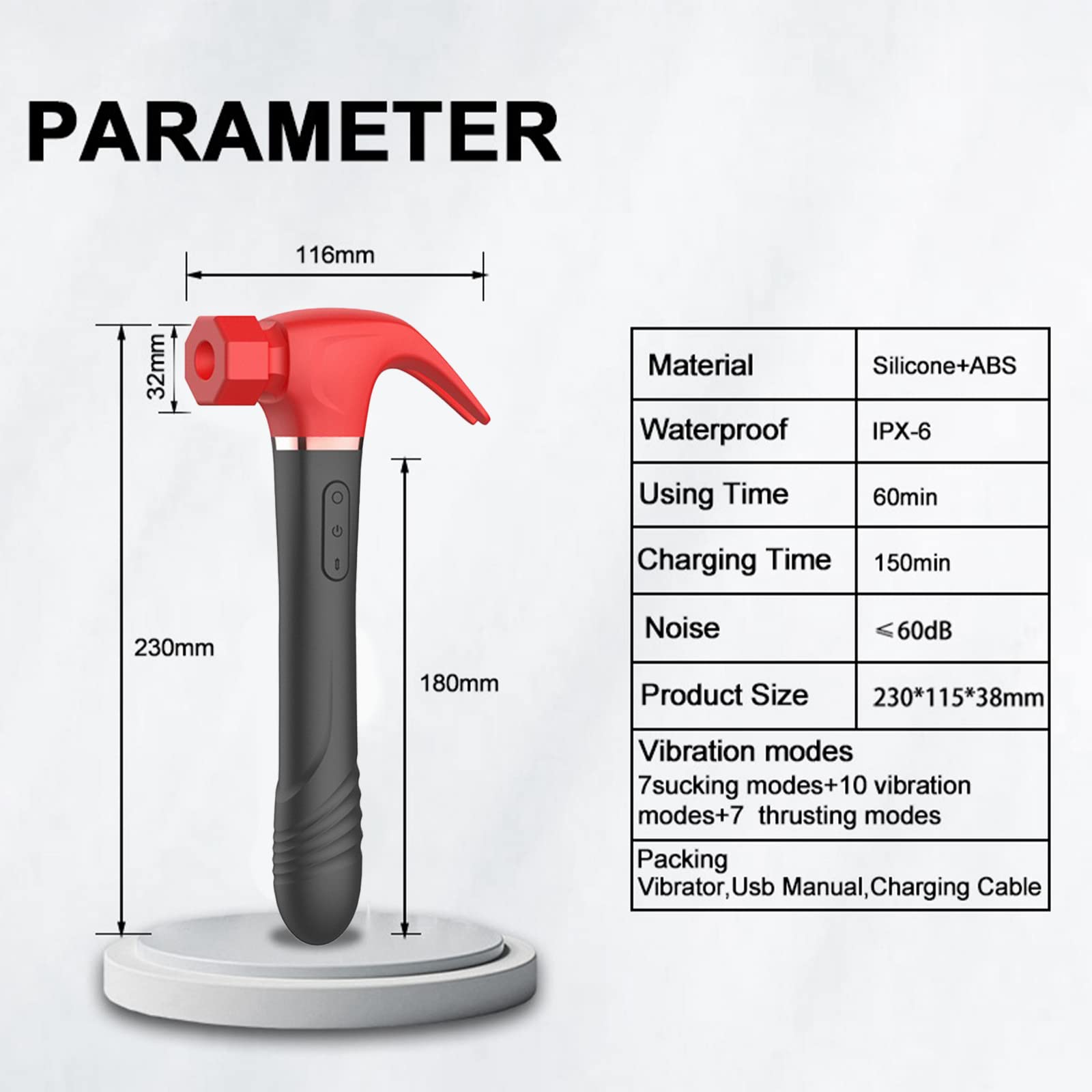 sexspielzeug hammer Pleasure Hammer Multifunctional Vibrating Sex Toy – Queer In The World: The  Shop main image 0