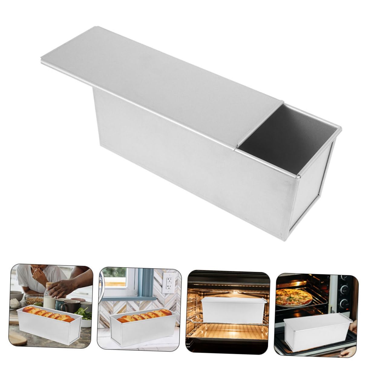 Zerodeko Antihaft-brotbackform Mit Deckel Für Haushalt Toastform Brotbackform Kastenform Backform Kleine Backformen Brotbackzubehör Toastform Für Haushalt