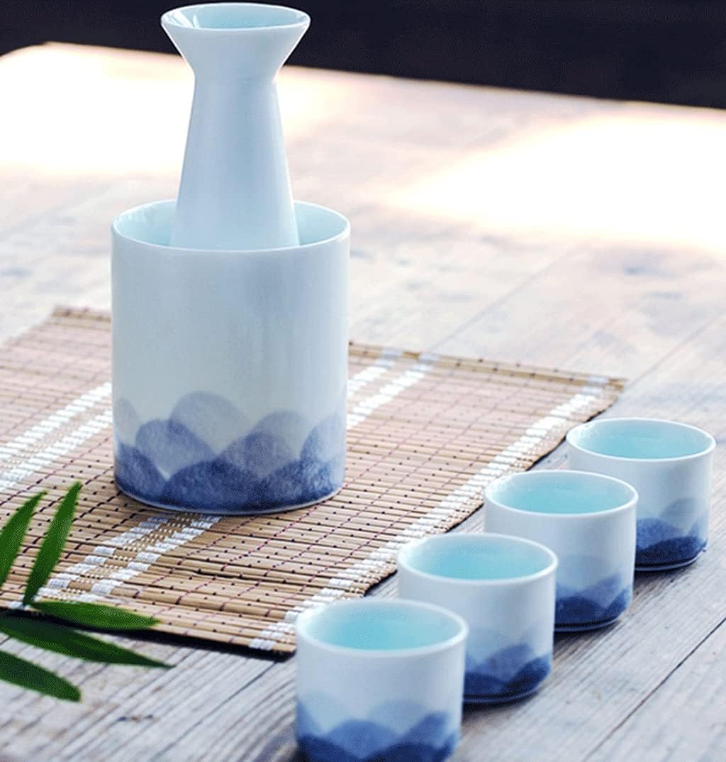 Small Japanese Wine Glasses Sake Cup Warm Wine Pot Aerator Decanters Ceramic Shot Glass Barware(E)