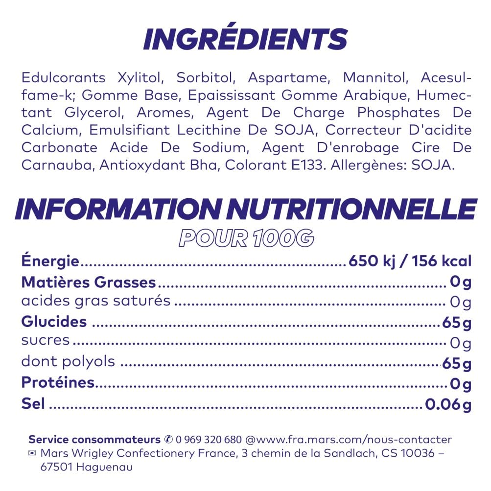 FREEDENT WHITE Chewing-gum Menthe Douce sans sucres 60 dragées 84g