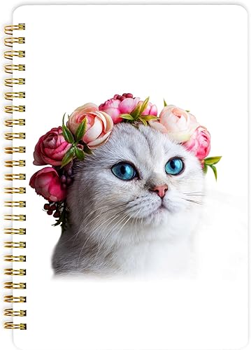 Miniatura 8 de Mlife Paquete de 2 cuadernos en espiral para mujer, cuaderno robusto de tapa dura de 8.5 x 6 pulgadas con bolsillos, 160 páginas forradas, papel