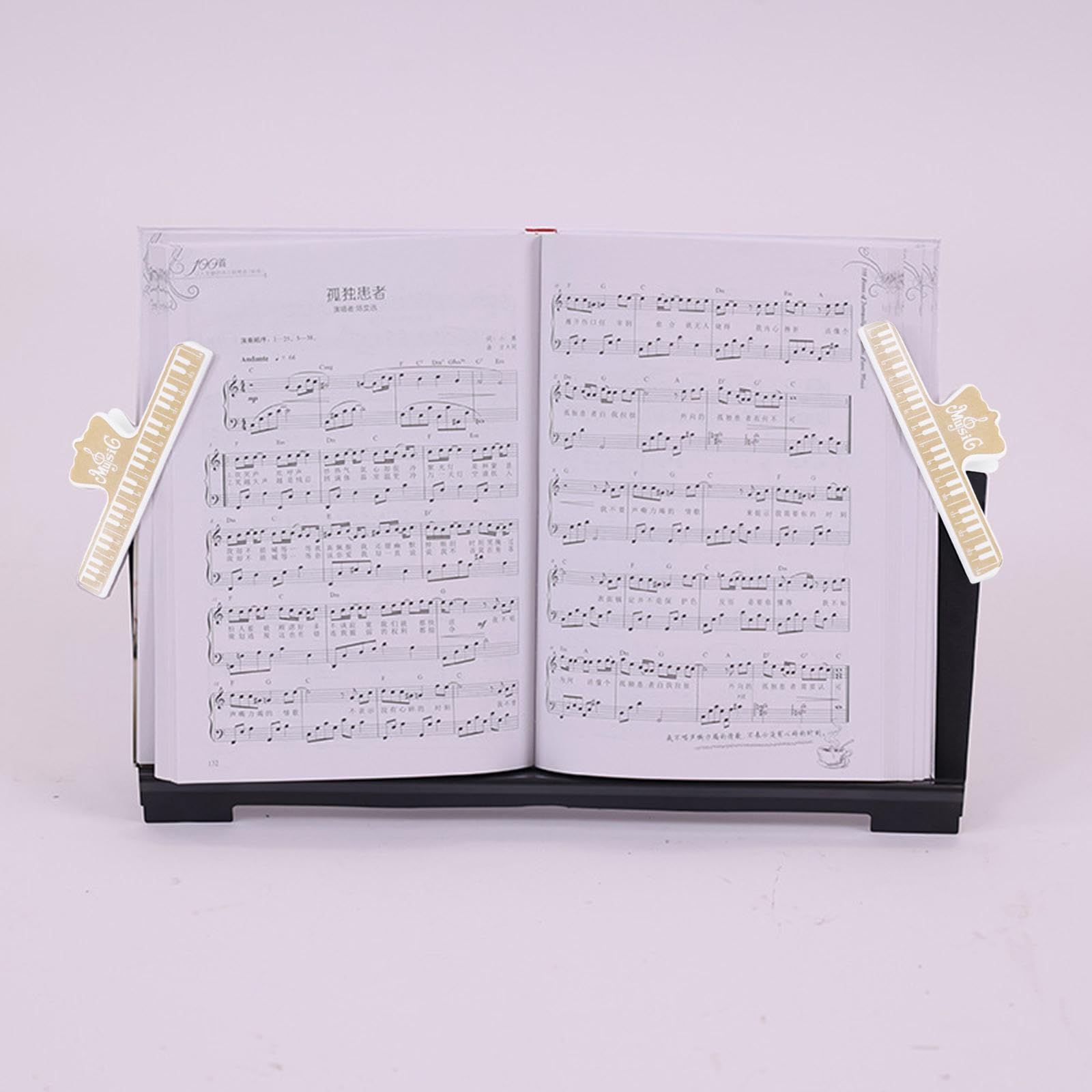 MERISHOPP®Keyboard Music Stand Lightweight Sheet Music Stand for Beginner Professional Gold Clips|Musical Instruments & Gear | Music Stands|1 Electronic Piano Music Stand - Image 6 thumbnail
