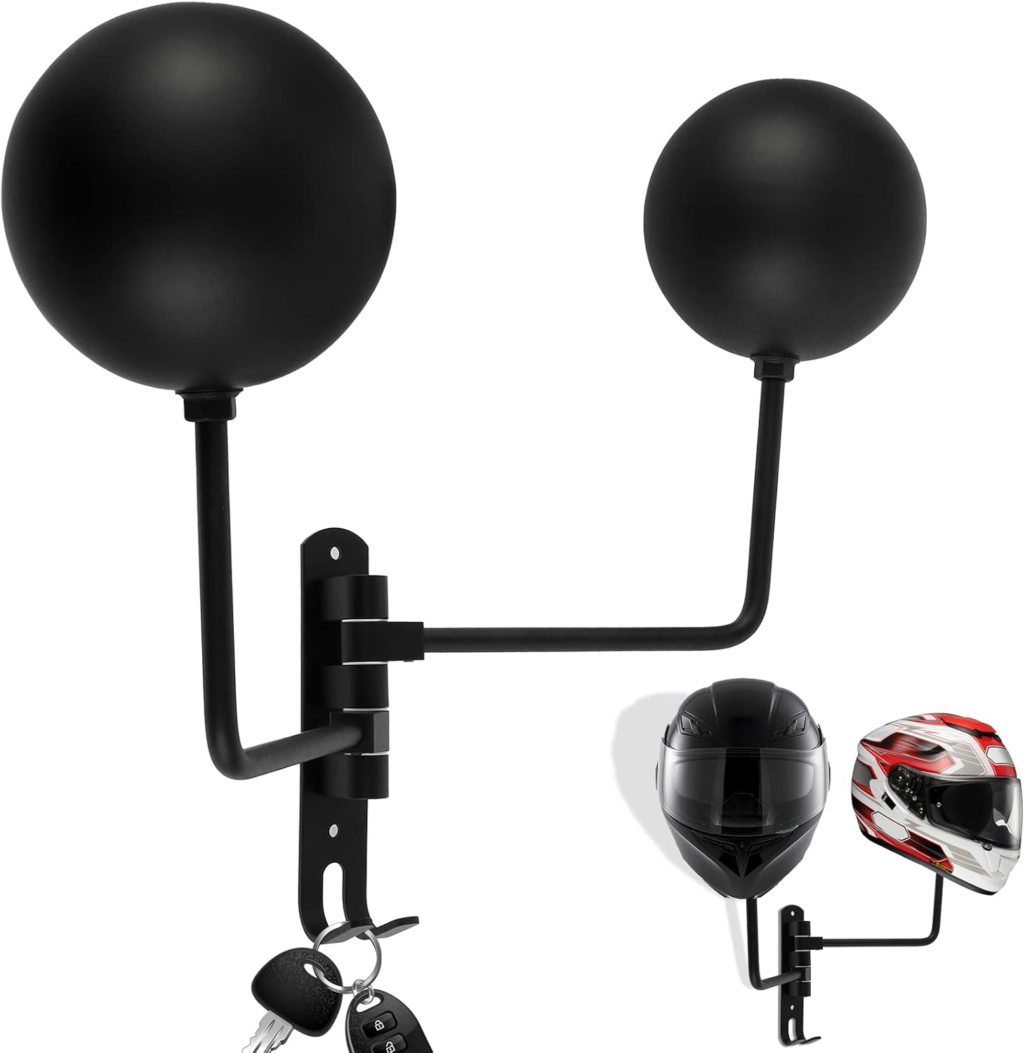 Motorcycle helmet rack, Helmet Storage Hook DualBall