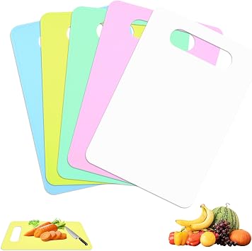 milaosk 5 Pack Small Chopping Board,Mini Coloured Chopping Boards Set