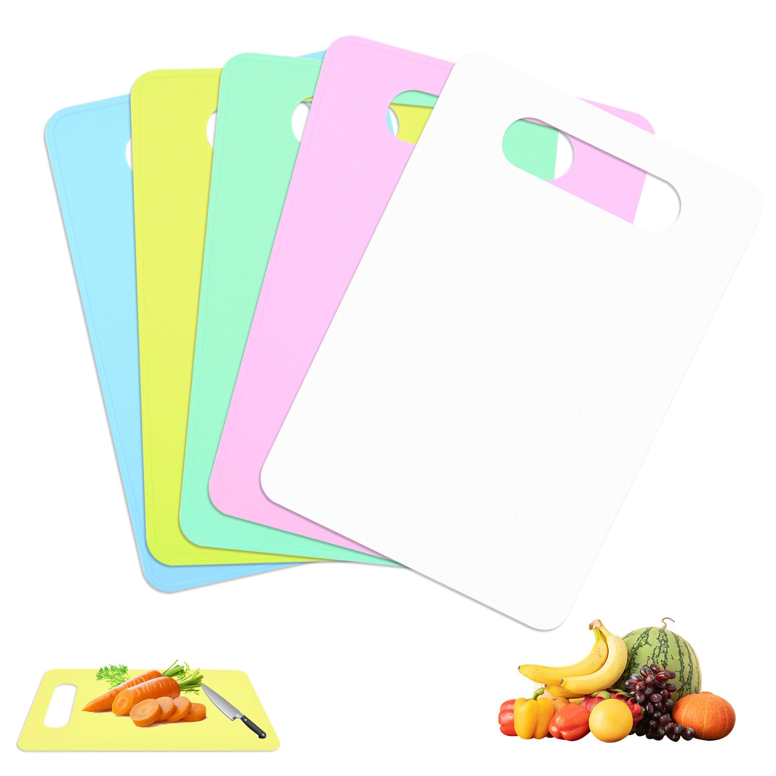 milaosk 5 Pack Small Chopping Board,Mini Coloured Chopping Boards Set